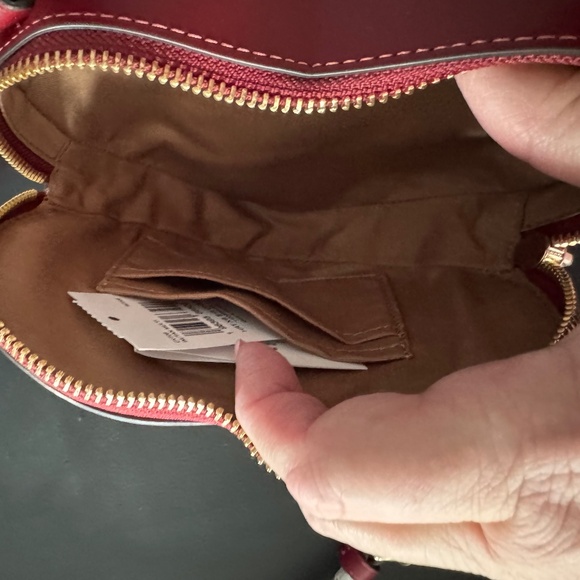 Coach Heart Crossbody Bag In Signature Canvas With Cherry Print 🍒 - Picture 8 of 9